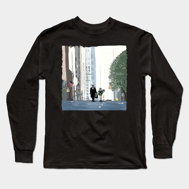Leon the Professional Illustration Long Sleeve T-Shirt by burrotees